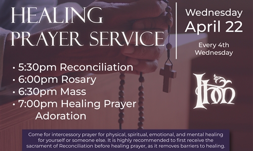 April Healing Prayer Service