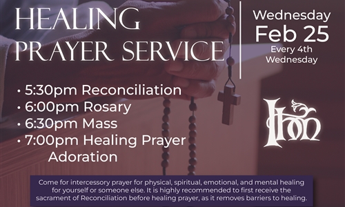 February Healing Prayer Service
