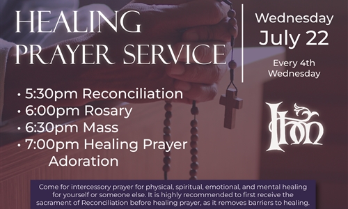 July Healing Prayer Service