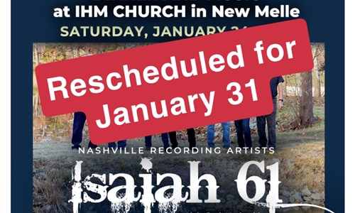 Isaiah 61 Rescheduled for Weather