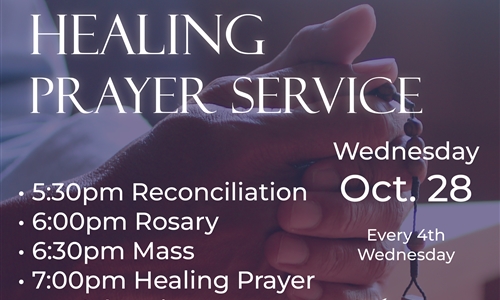 October Healing Prayer Service
