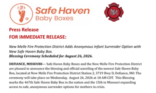 Safe Haven Baby Box Blessing Ceremony