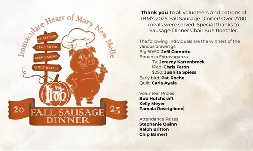 Sausage Dinner - Thank You!