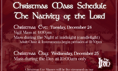 Christmas Mass Schedule