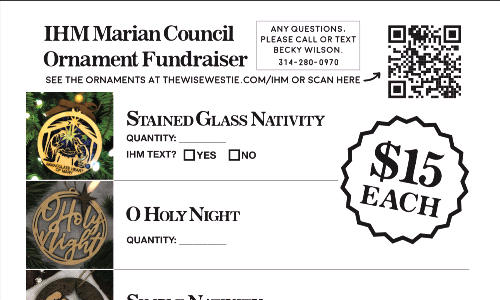 Marian Council Ornament Fundraiser